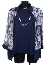 Carica l&#39;immagine nel visualizzatore di Gallery, Twinset elegante da donna con collana abbinata e con taglie forti GFX
